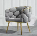 Ensemble chaise avec n design moderne des couleurs chaude en tissus velours  / 1 pieces