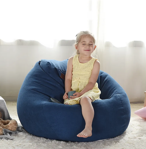 Housse de chaise pouf en velours YJ (sans rembourrage) pour adultes, idéale pour le coin chambre, le salon, ou comme couverture de chaise longue.