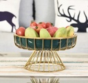 Présentoir très chic pour vos fruits et autres avec un design élément couleur dore 