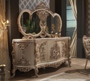 Ensemble Table a manger 8 places avec un design classique royale haute gamme avec des matières de luxe