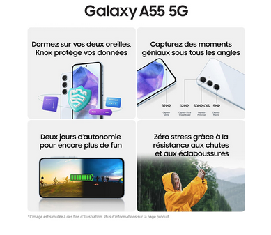 Samsung Galaxy A55 5G Mauve 256Go