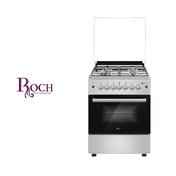 Roch Cuisinière à Gaz 4 Feux – RGCN-50- SB– 50x50 cm – 100% Inox 