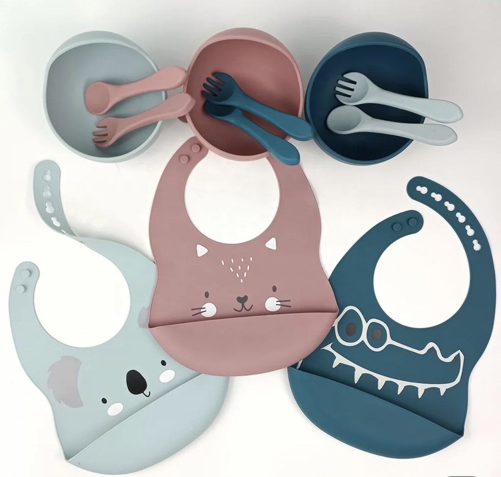 Ensemble Set d alimentation en silicone pour bébé