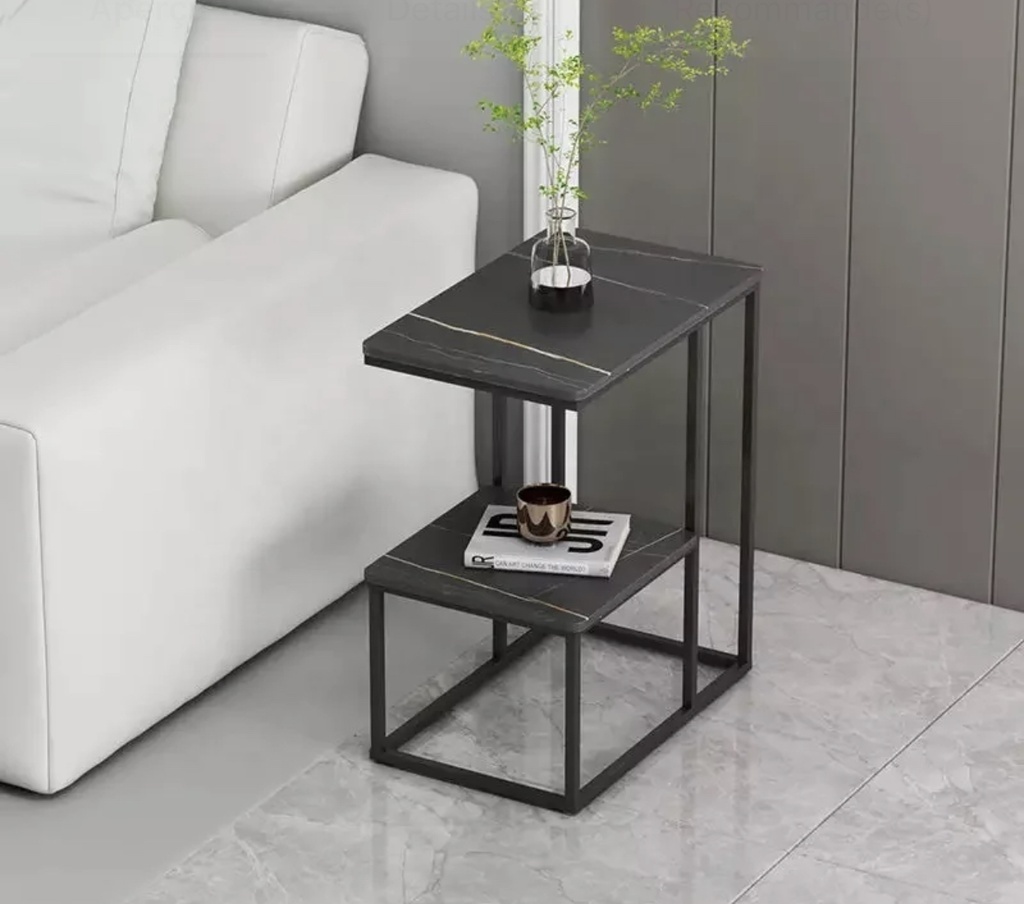 Table Basse meuble très chic rangement et autre avec design rectangulaire couleur / noir / blanc