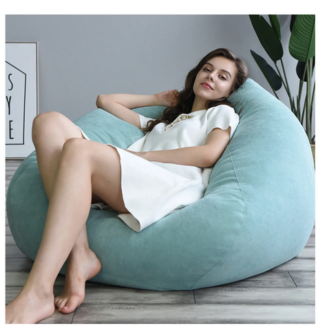 Housse de chaise pouf en velours YJ (sans rembourrage) pour adultes, idéale pour le coin chambre, le salon, ou comme couverture de chaise longue.