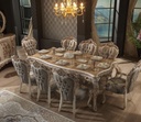 Ensemble Table a manger 8 places avec un design classique royale haute gamme avec des matières de luxe