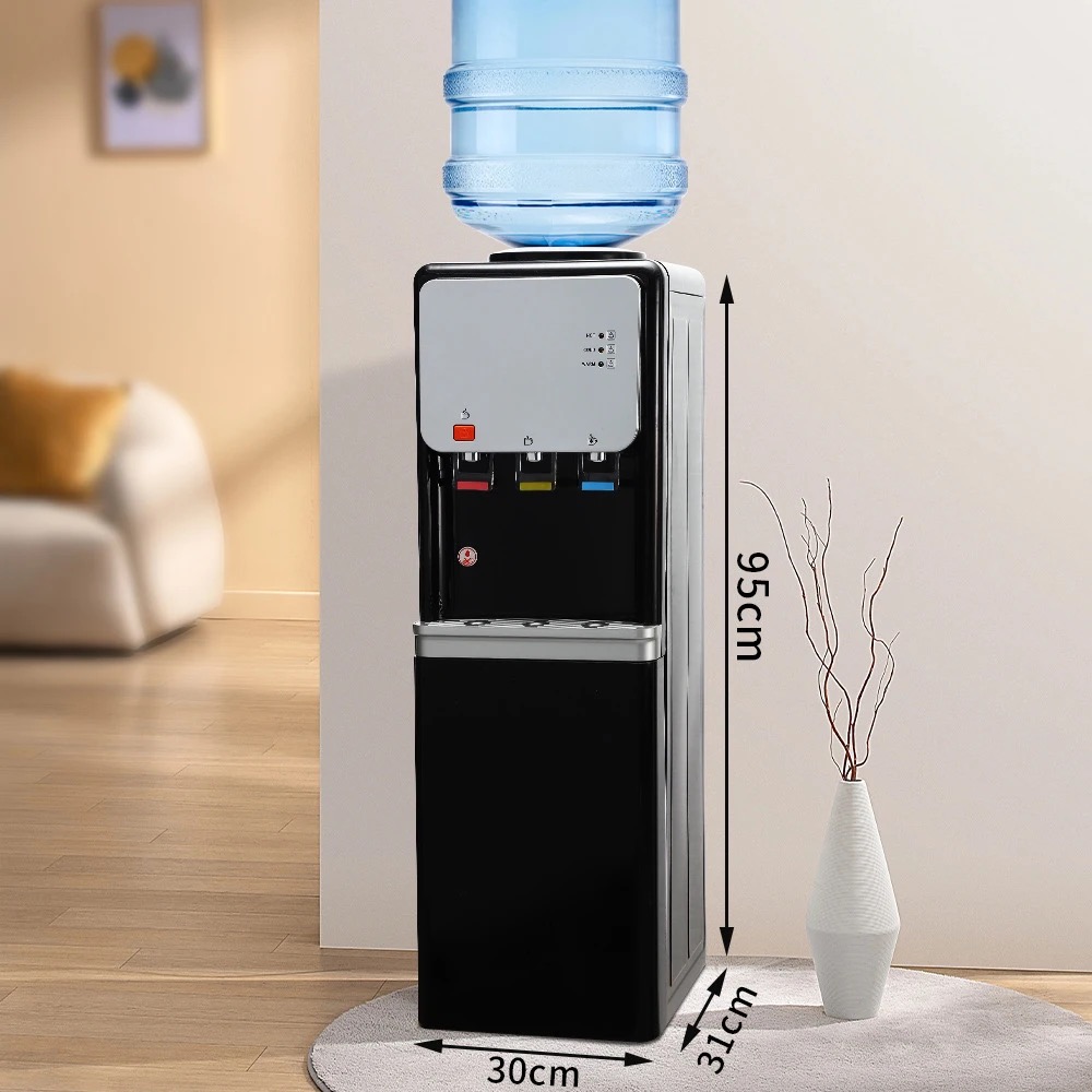 Fontaine a eau distributeur / eau froid / eau chaud / eau tiède avec un mini réfrigérateur intégrée très pratique pour faire un café en 4 second 