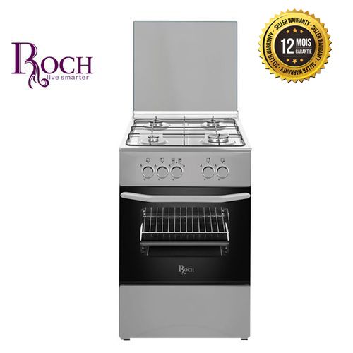 Roch Cuisinière à Gaz 4 Feux – RGCN-50- SB– 50x50 cm – 100% Inox 