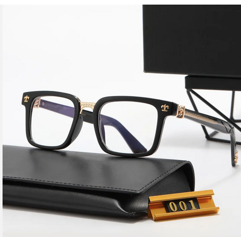  lunettes de luxe rétro carrées noires pour hommes, monture de lunettes de marque design anti-lumière bleue